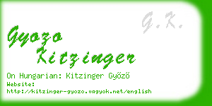 gyozo kitzinger business card